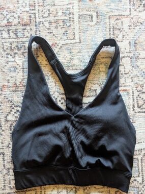 black racerback sports bras